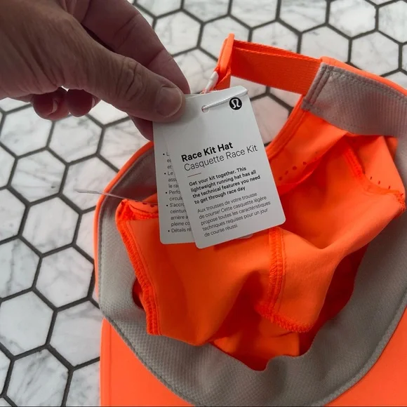 Lululemon Race Kit Hat Reflective Orange Size Large/XL - Picture 4 of 11
